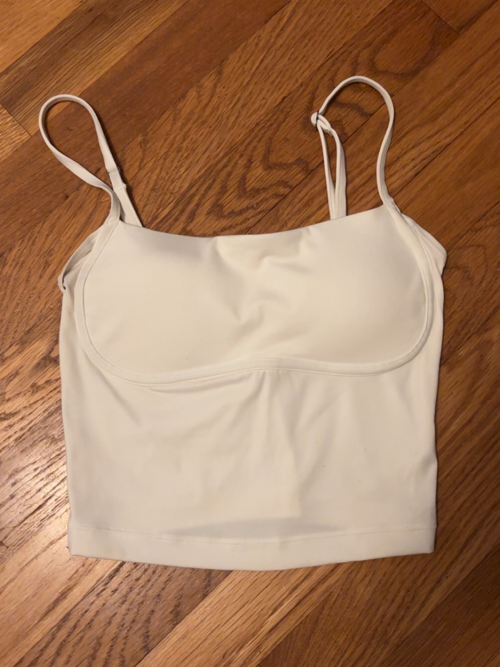 Gilly Hicks White Cropped Tank Top activewear xs
